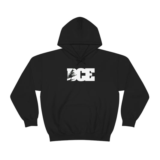 DCE Tree Cut Out White Ink Unisex Heavy Blend™ Hooded Sweatshirt