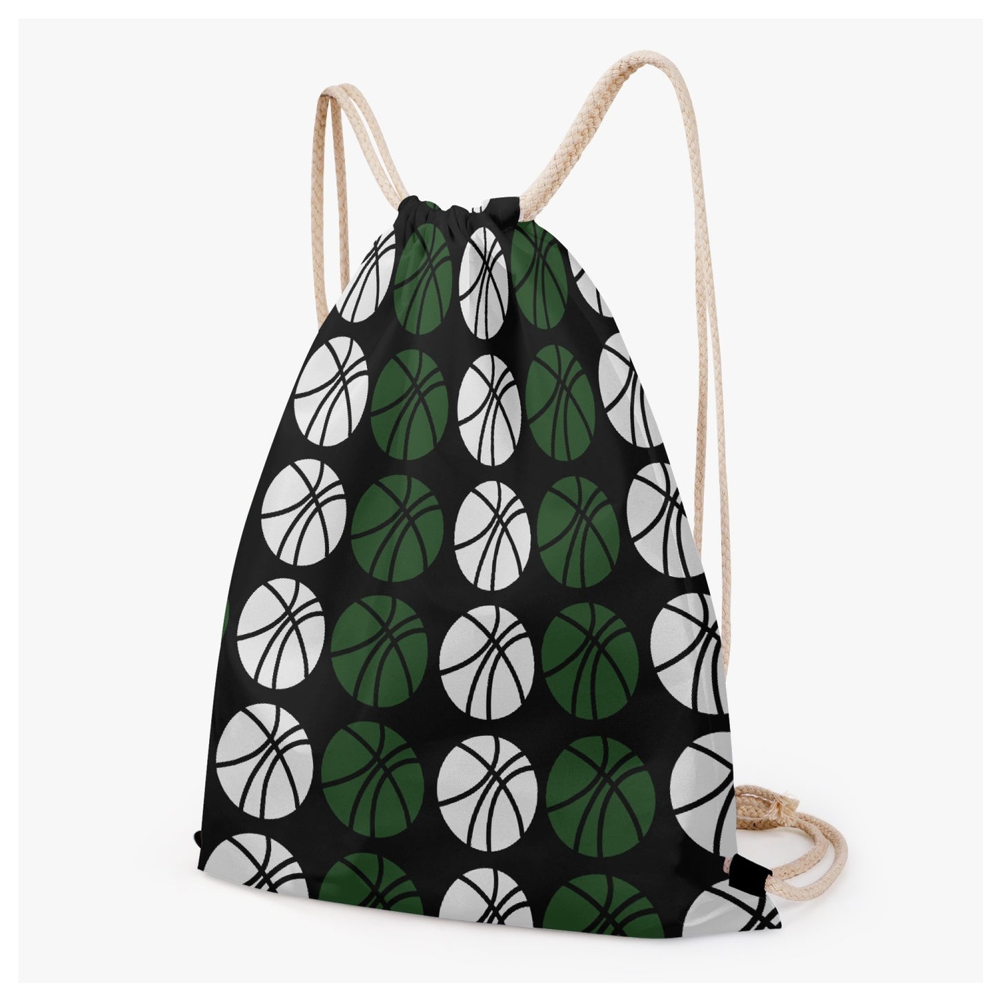 Basketball Polyester Drawstring Backpack