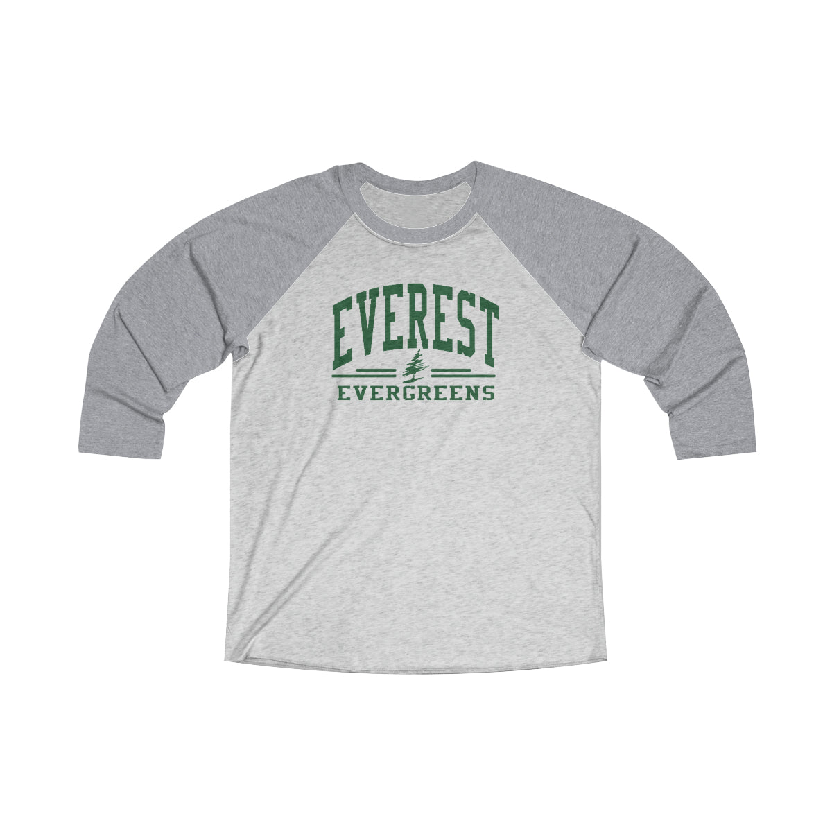 Everest Evergreens Unisex Tri-Blend 3\4 Raglan Tee