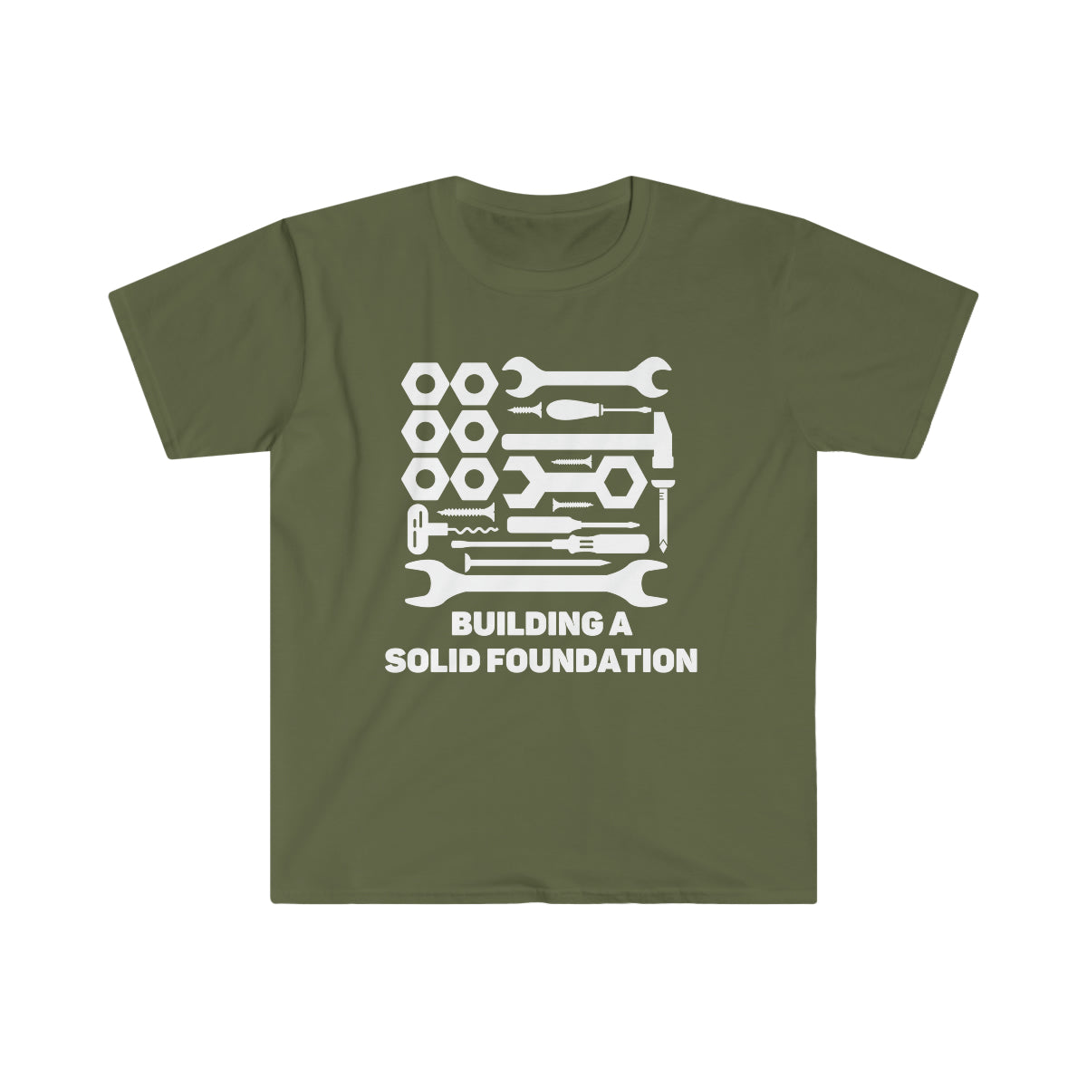 Construction Trades Building a Solid Foundation Unisex Softstyle T-Shirt